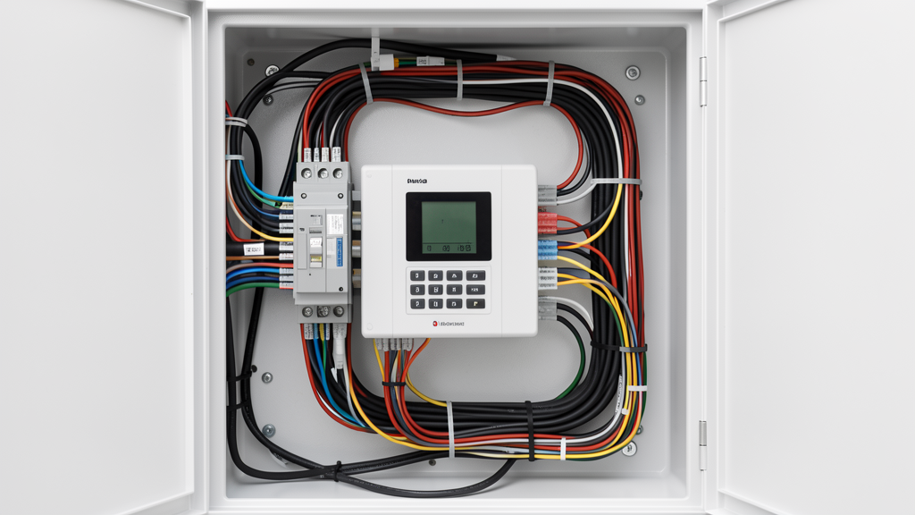 Access control panel with organized low-voltage wiring