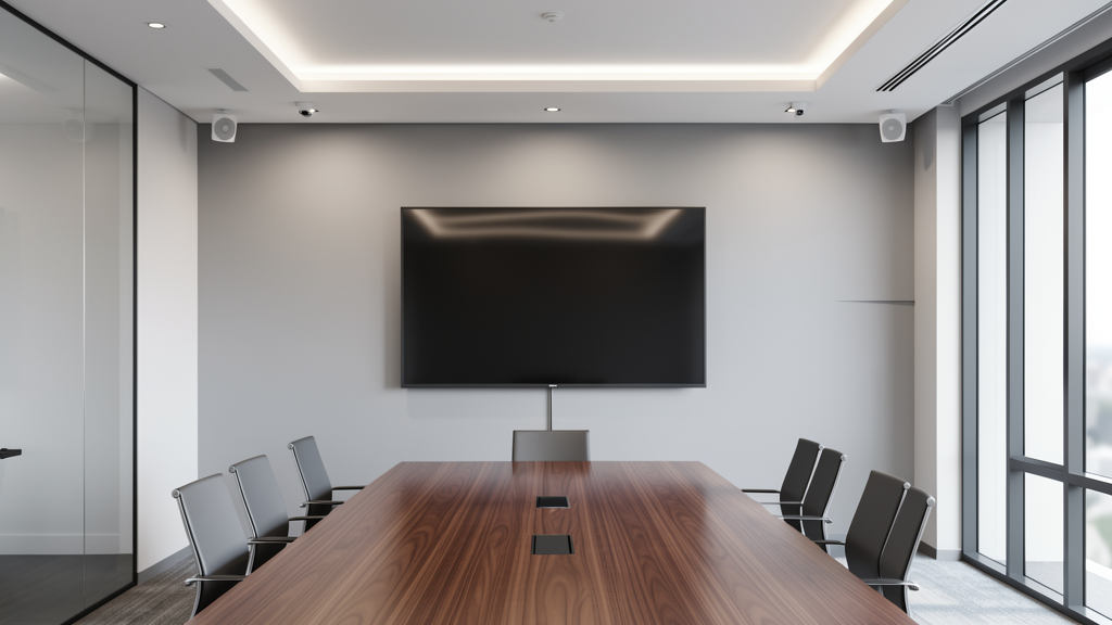 Clean AV display and media installation